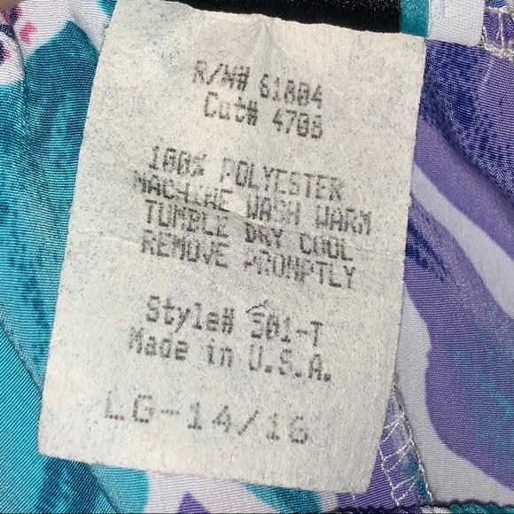 Women’s L 14-16 SG SPORT 2-PC Long AQUA Blazer & Bright MULTI Pull On Skirt Set - Picture 5 of 16